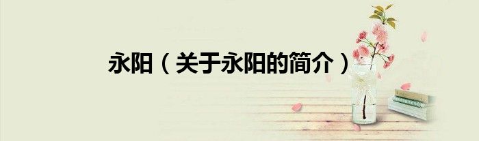 永陽（關于永陽的簡介）