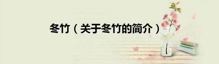 冬竹（關(guān)于冬竹的簡(jiǎn)介）
