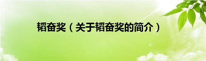 韜奮獎(jiǎng)（關(guān)于韜奮獎(jiǎng)的簡介）