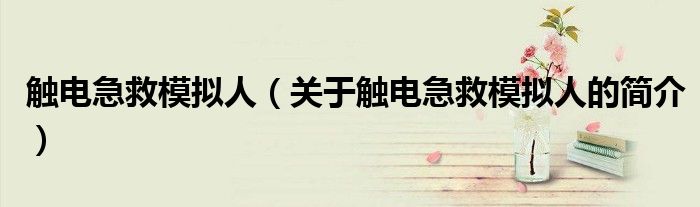 觸電急救模擬人（關(guān)于觸電急救模擬人的簡介）