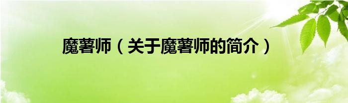 魔薯師（關(guān)于魔薯師的簡(jiǎn)介）