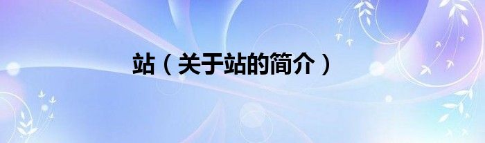 站（關(guān)于站的簡(jiǎn)介）