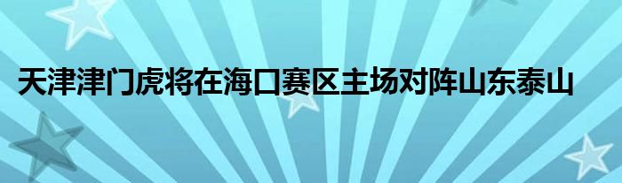 天津津門(mén)虎將在?？谫悈^(qū)主場(chǎng)對(duì)陣山東泰山