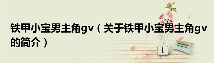 鐵甲小寶男主角gv（關(guān)于鐵甲小寶男主角gv的簡介）