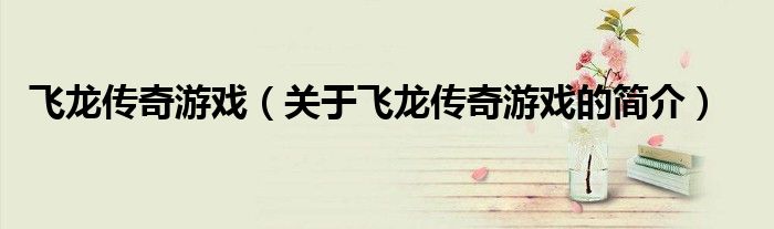 飛龍傳奇游戲（關于飛龍傳奇游戲的簡介）