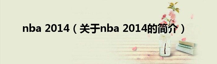 nba 2014（關于nba 2014的簡介）