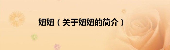 妞妞（關于妞妞的簡介）