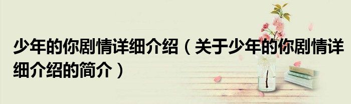 少年的你劇情詳細(xì)介紹（關(guān)于少年的你劇情詳細(xì)介紹的簡介）