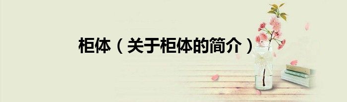 柜體（關于柜體的簡介）