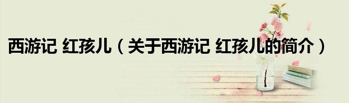 西游記 紅孩兒（關(guān)于西游記 紅孩兒的簡介）
