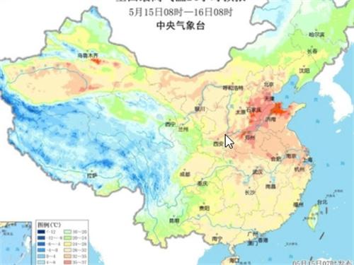 我國(guó)迎來(lái)首輪高溫天氣，北方超過(guò)35℃，江南等地降雨再度加強(qiáng)