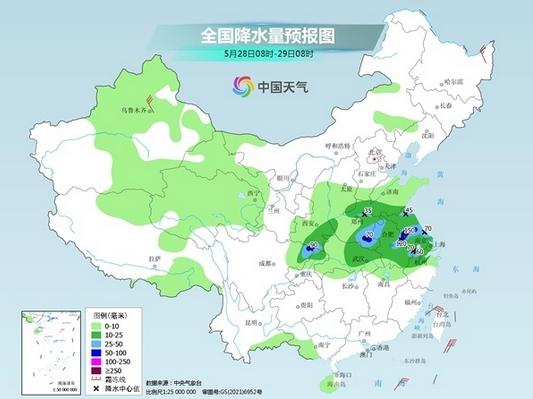 北方降雨再度增多，南方大部分地區(qū)悶熱，體感溫度可達(dá)40℃