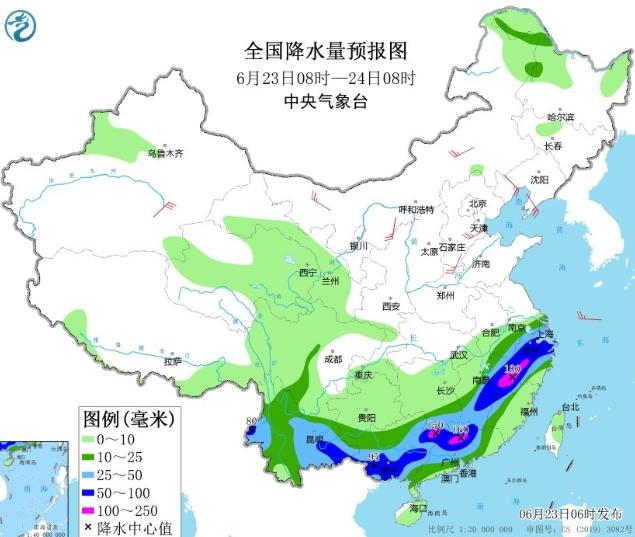 江南華南迎來大范圍持續(xù)性強(qiáng)降水，華北黃淮高溫持續(xù)