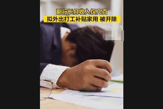 副行長(zhǎng)月收入僅幾百，擬外出打工補(bǔ)貼家用遭開除風(fēng)波